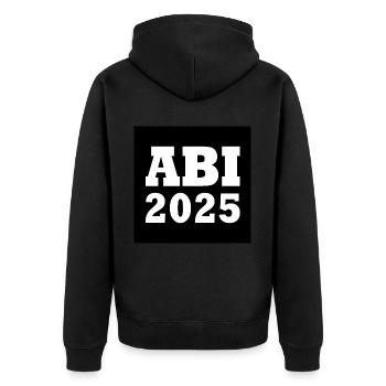 Abi 2025 - Unisex Premium Organic Zip Hoodie - black - Back - Nico (187cm)