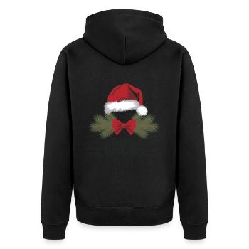 Ambiance de Noël Seulement Père Noël - Veste à capuche bio Premium Unisexe - noir - Dos - Nico (187cm)