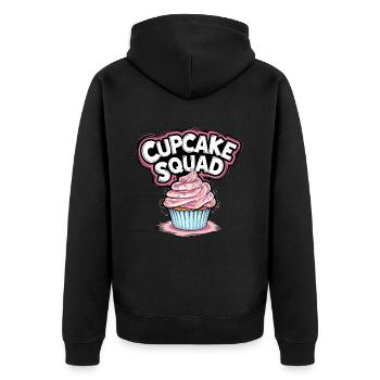 Cupcake Squad Cake Cupcake Muffin - Unisex Premium Bio Zip Hoodie - Schwarz - Hinten - Nico (187cm)