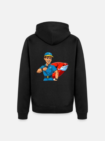 Lifeguard Finley - Unisex Premium Organic Zip Hoodie - black