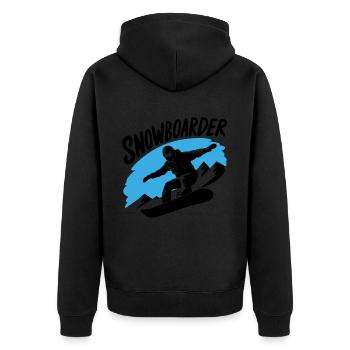 Snowboard Snowboarder Snowboard Sports d’hiver - Veste à capuche bio Premium Unisexe - noir - Dos - Nico (187cm)