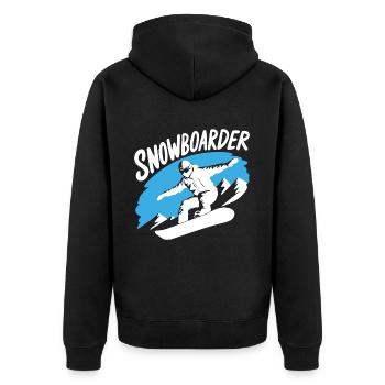 Snowboard Snowboarder Snowboard Sports d’hiver - Veste à capuche bio Premium Unisexe - noir - Dos - Nico (187cm)