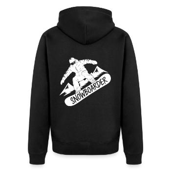 Snowboarders Snowboard Snowboard Sports d’hiver - Veste à capuche bio Premium Unisexe - noir - Dos - Nico (187cm)