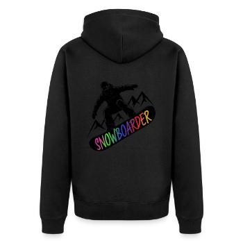 Snowboarders Snowboard Snowboard Sports d’hiver - Veste à capuche bio Premium Unisexe - noir - Dos - Nico (187cm)