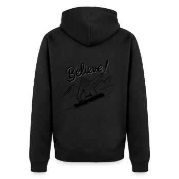 Sasquatch Bigfoot Snowboard Snowboarder - Veste à capuche bio Premium Unisexe - noir - Dos - Nico (187cm)
