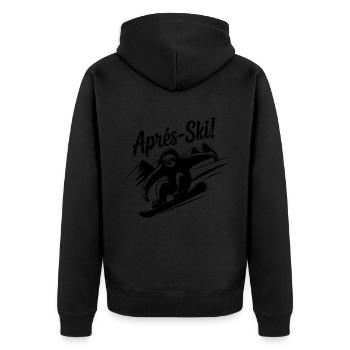 Sloth Sloth Snowboard Après-Ski - Veste à capuche bio Premium Unisexe - noir - Dos - Nico (187cm)