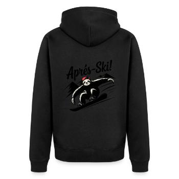 Sloth Sloth Snowboard Après-Ski - Veste à capuche bio Premium Unisexe - noir - Dos - Nico (187cm)