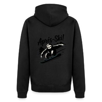 Sloth Sloth Snowboard Après-Ski - Veste à capuche bio Premium Unisexe - noir - Dos - Nico (187cm)