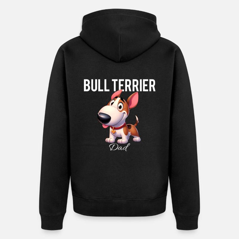 bull terrier dad - Veste à capuche bio Premium Unisexe - noir