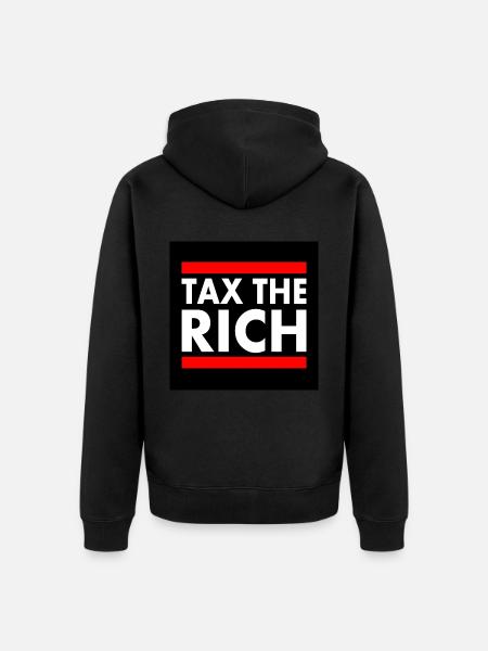 Eat the rich - Unisex Premium Organic Zip Hoodie - black