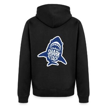 Requin Attaque de requin Amoureux de la mer - Veste à capuche bio Premium Unisexe - noir - Dos - Nico (187cm)