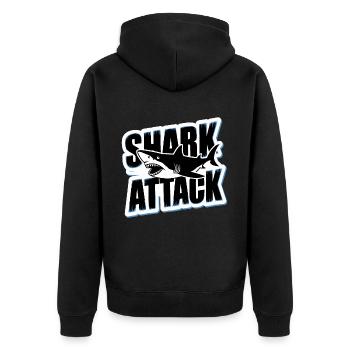 Requin Attaque de requin Amoureux de la mer - Veste à capuche bio Premium Unisexe - noir - Dos - Nico (187cm)