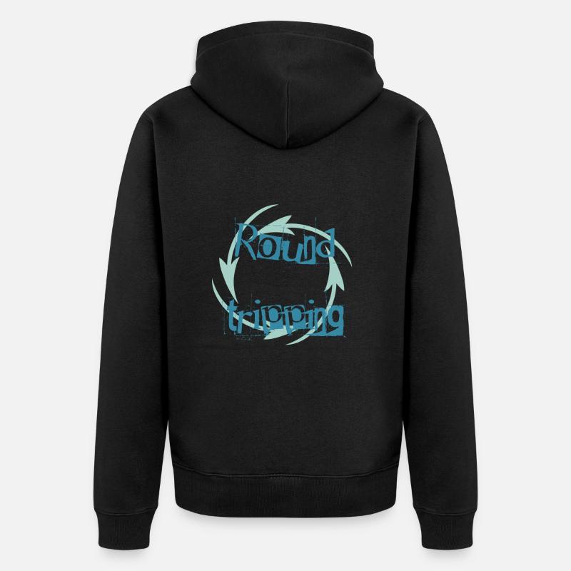 Endless Loop Vibes - Unisex Premium Organic Zip Hoodie - black