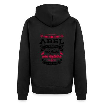 ABEL UN NOM UNE FIERTÉ AUCUN RIVAL - Veste à capuche bio Premium Unisexe - noir - Dos - Nico (187cm)
