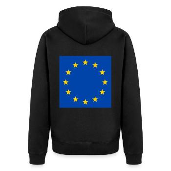 Drapeau de l’Europe - Veste à capuche bio Premium Unisexe - noir - Dos - Nico (187cm)