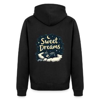 Teddy Bear Sweet Dreams Chemise de nuit officielle - Veste à capuche bio Premium Unisexe - noir - Dos - Nico (187cm)