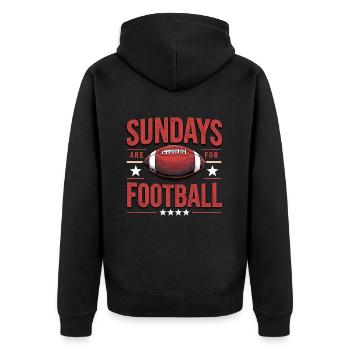 Le dimanche, c’est le football américain - Veste à capuche bio Premium Unisexe - noir - Dos - Nico (187cm)