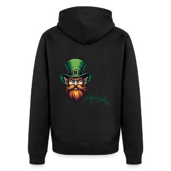 Leprechaun St. Patrick’s Day - Irish Happiness - Veste à capuche bio Premium Unisexe - noir - Dos - Nico (187cm)