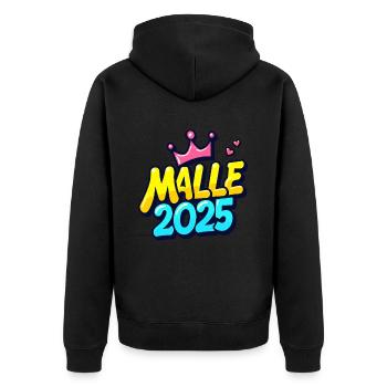 Malle 2025 Mallorca Fans Sayings - Unisex Premium Organic Zip Hoodie - black - Back - Nico (187cm)