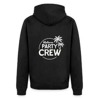Mallorca Party Crew Sommer, Sonne & Partyfeeling - Unisex Premium Bio Zip Hoodie - Schwarz - Hinten - Nico (187cm)