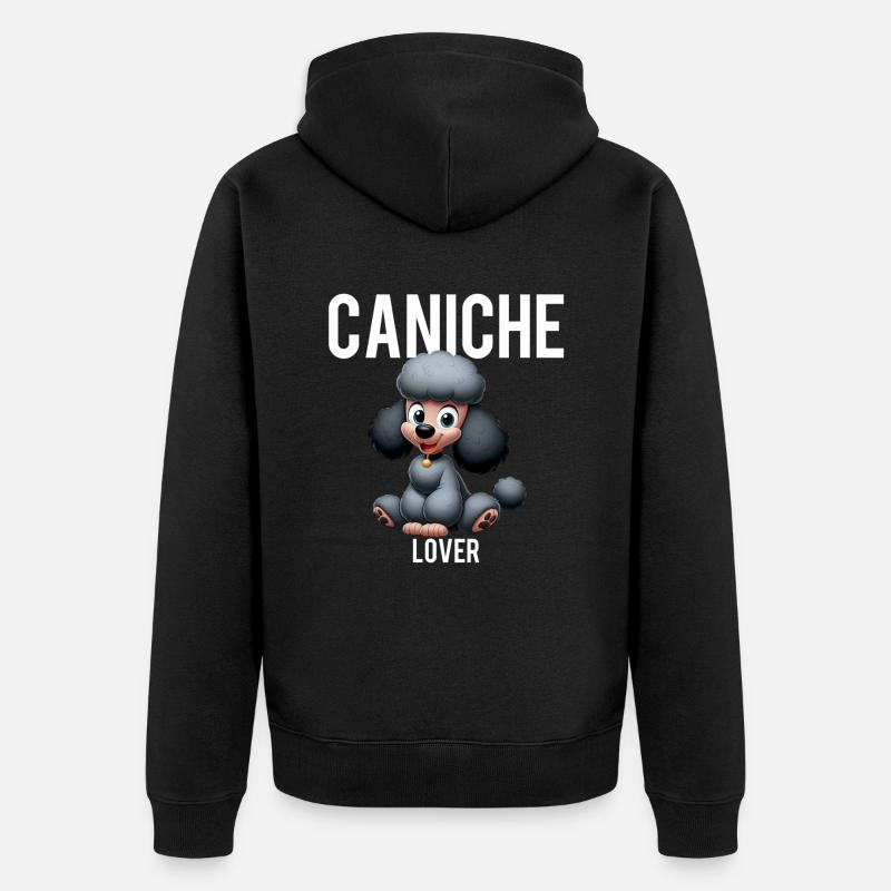 caniche lover 3 - Veste à capuche bio Premium Unisexe - noir