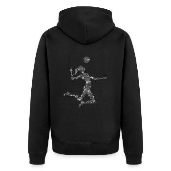 VOLLEYBALL Player Volleyball Player Girls - Unisex Premium Organic Zip Hoodie - black - Back - Nico (187cm)