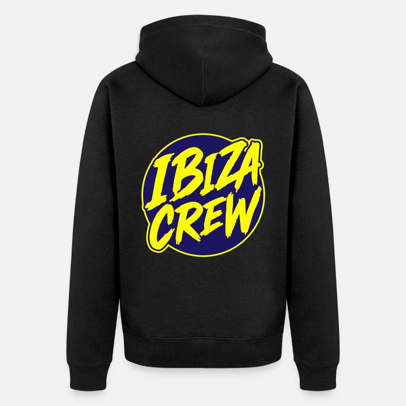 Vacances Ibiza Crew - Veste à capuche bio Premium Unisexe - noir