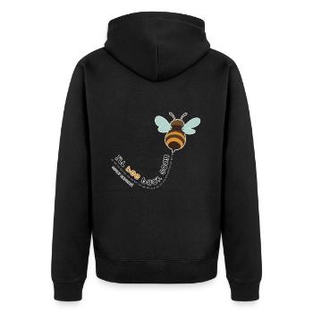 Je reviendrai bientôt - Veste à capuche bio Premium Unisexe - noir - Dos - Nico (187cm)