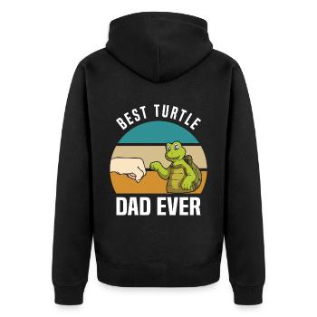 | des amoureux des tortues Animaux Animaux Cadeaux - Veste à capuche bio Premium Unisexe - noir - Dos - Nico (187cm)