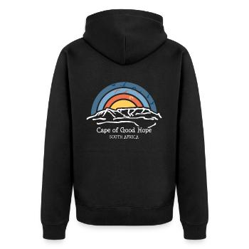 Cap de Bonne-Espérance, Le Cap, Afrique du Sud - Veste à capuche bio Premium Unisexe - noir - Dos - Nico (187cm)
