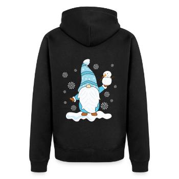 Noël Noël Gnomies - Veste à capuche bio Premium Unisexe - noir - Dos - Nico (187cm)