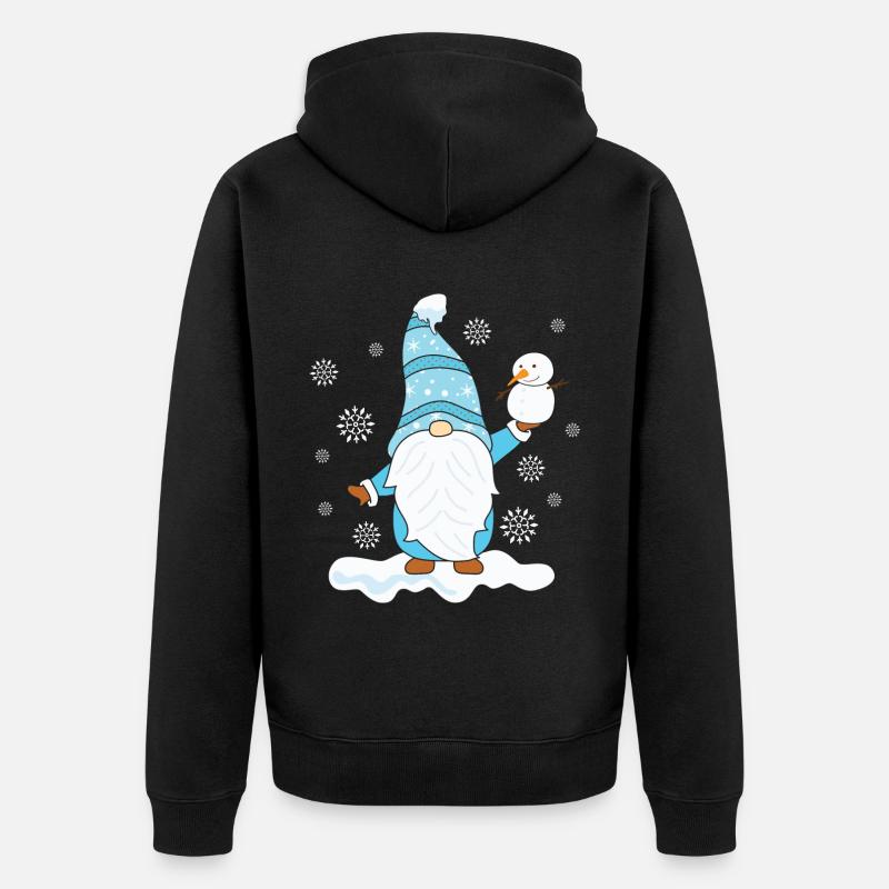 Noël Noël Gnomies - Veste à capuche bio Premium Unisexe - noir
