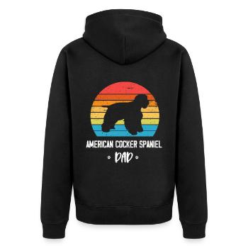 Cocker Spaniel américain - Veste à capuche bio Premium Unisexe - noir - Dos - Nico (187cm)