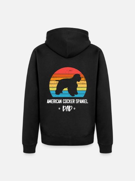 Cocker Spaniel américain - Veste à capuche bio Premium Unisexe - noir