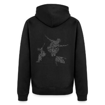 Cours Femmes Course libre Coureur libre Coureur libre Hommes - Veste à capuche bio Premium Unisexe - noir - Dos - Nico (187cm)