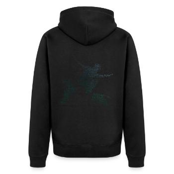 Course libre hommes Parkour féminin Parcours - Veste à capuche bio Premium Unisexe - noir - Dos - Nico (187cm)