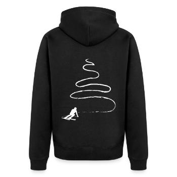 Ligne courbe - Ski - (11) - Veste à capuche bio Premium Unisexe - noir - Dos - Nico (187cm)