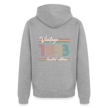 ST 1993 Darkline millésime - Veste à capuche bio Premium Unisexe - gris chiné - Dos - Nico (187cm)