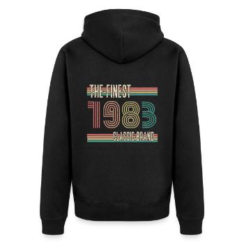 ST 1983 La plus belle marque classique - Veste à capuche bio Premium Unisexe - noir - Dos - Nico (187cm)