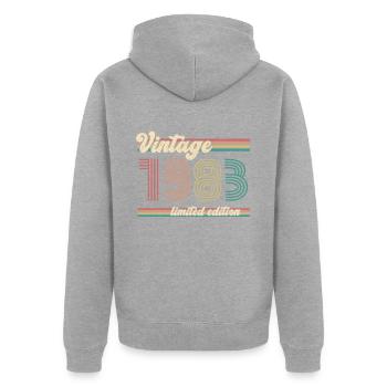 ST 1983 Vintage édition limitée - Veste à capuche bio Premium Unisexe - gris chiné - Dos - Nico (187cm)