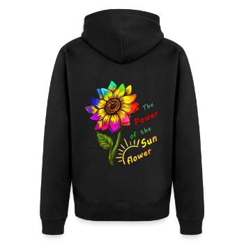 Tournesol - Veste à capuche bio Premium Unisexe - noir - Dos - Nico (187cm)