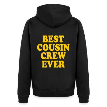 Best cousin crew ever - Veste à capuche bio Premium Unisexe - noir - Dos - Nico (187cm)