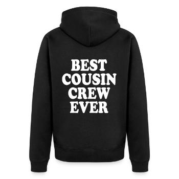 Best cousin crew ever - Veste à capuche bio Premium Unisexe - noir - Dos - Nico (187cm)