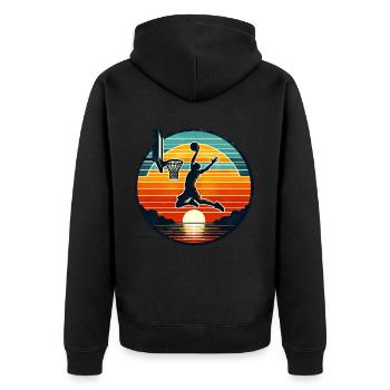 Basket-ball Basketteurs Joueurs - Veste à capuche bio Premium Unisexe - noir - Dos - Nico (187cm)