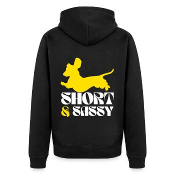 Dachshund Dog Dachshund Dog Breed Dachshund - Unisex Premium Organic Zip Hoodie - black - Back - Nico (187cm)