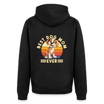 Hund Meilleur chien maman de tous les temps Beste Hunde Mama Mutter - Veste à capuche bio Premium Unisexe - noir - Dos - Nico (187cm)
