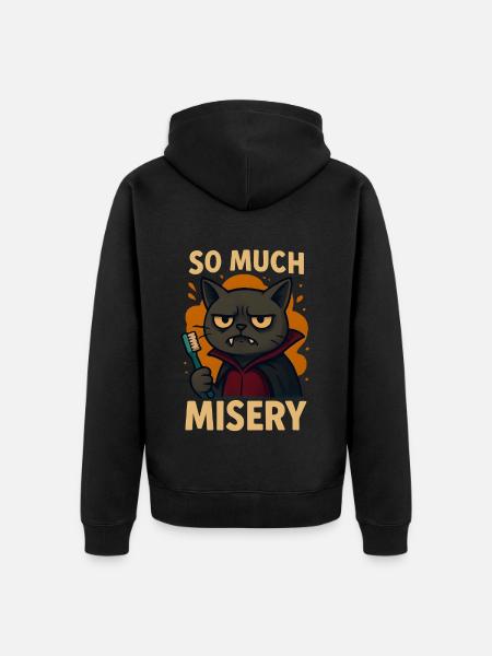 Halloween Costume Cat Gift - Unisex Premium Organic Zip Hoodie - black