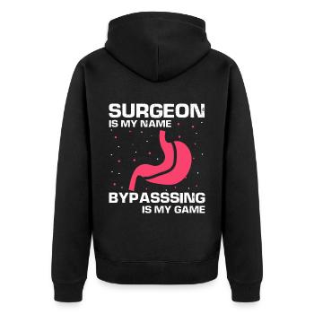 Conception de pontage gastrique et de pontage gastrique - Veste à capuche bio Premium Unisexe - noir - Dos - Nico (187cm)