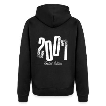 2007 Année de naissance Année de naissance - Veste à capuche bio Premium Unisexe - noir - Dos - Nico (187cm)