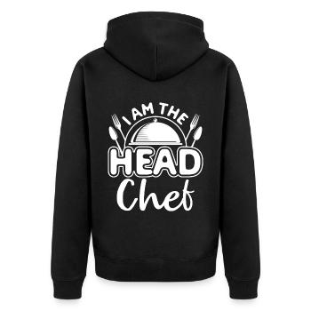 Chef Chef Chef Cuisine Drôle de dicton - Veste à capuche bio Premium Unisexe - noir - Dos - Nico (187cm)